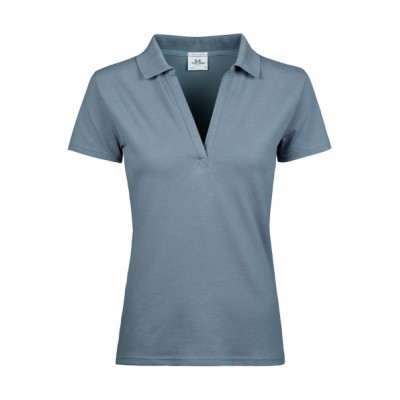 Aukštos kokybės moteriški Polo marškinėliai ELISA su V formos iškirpte