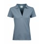 Aukštos kokybės moteriški Polo marškinėliai ELISA su V formos iškirpte