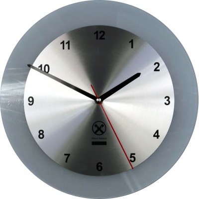 Stilingas personalizuotas sieninis laikrodis MODERN su logotipo spauda
