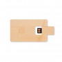 Dekoruota USB atmintinė CREDITCARD PLUS iš bambuko su spauda