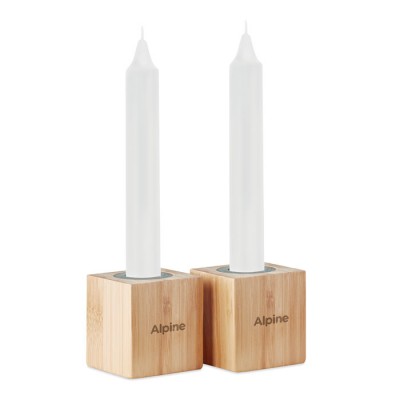 Reklaminės žvakidės PYRAMIDE su žvakėmis