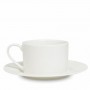 Dekoruotas logotipu klasikinis kavos puodelis su lėkštute