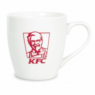 Balto porcelianinio puodelis su Jūsų reklaminiu logotipu