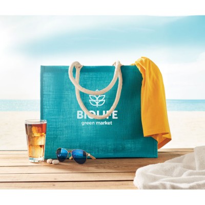 Paplūdimio krepšys AURA su reklaminiu užrašu