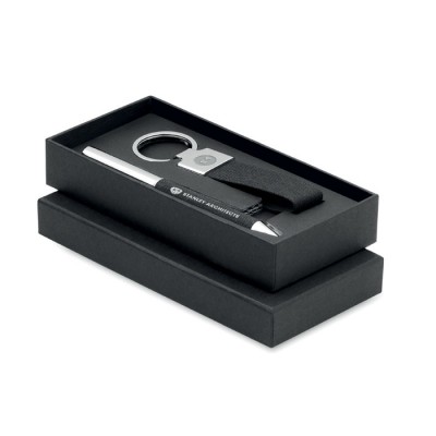 Personalizuotas dovanų rinkinys - raktų pakabukas ir rašiklis