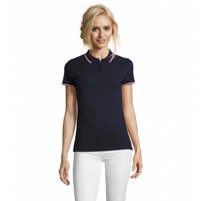 Stilingi moteriški Polo marškinėliai PRESTIGE WOMEN su logotipo spauda